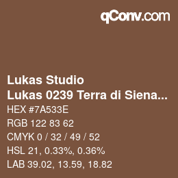 Code couleur: Lukas Studio - Lukas 0239 Terra di Siena natur | qconv.com