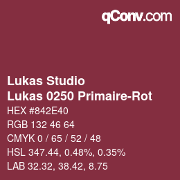 Farbcode: Lukas Studio - Lukas 0250 Primaire-Rot | qconv.com