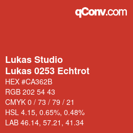 Código de color: Lukas Studio - Lukas 0253 Echtrot | qconv.com