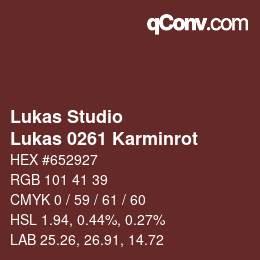 カラーコード: Lukas Studio - Lukas 0261 Karminrot | qconv.com