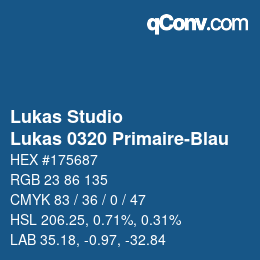 Código de color: Lukas Studio - Lukas 0320 Primaire-Blau | qconv.com