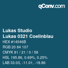 Code couleur: Lukas Studio - Lukas 0321 Coelinblau | qconv.com