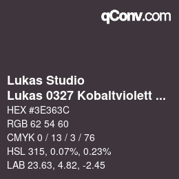 Farbcode: Lukas Studio - Lukas 0327 Kobaltviolett dunkel | qconv.com