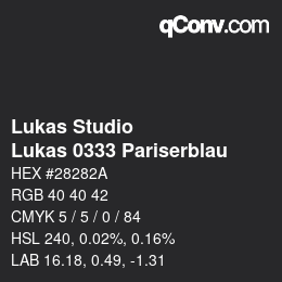 Código de color: Lukas Studio - Lukas 0333 Pariserblau | qconv.com