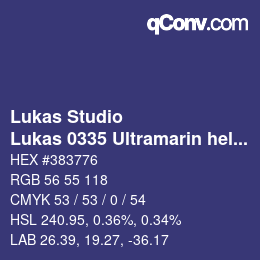 Farbcode: Lukas Studio - Lukas 0335 Ultramarin hell | qconv.com