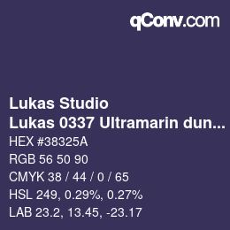 カラーコード: Lukas Studio - Lukas 0337 Ultramarin dunkel | qconv.com