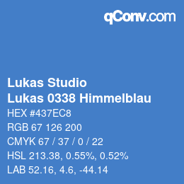 Farbcode: Lukas Studio - Lukas 0338 Himmelblau | qconv.com