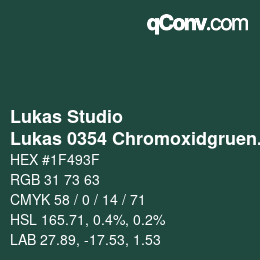 Farbcode: Lukas Studio - Lukas 0354 Chromoxidgruen feurig | qconv.com