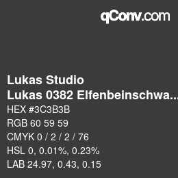 Farbcode: Lukas Studio - Lukas 0382 Elfenbeinschwarz | qconv.com