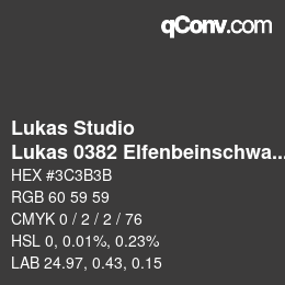 カラーコード: Lukas Studio - Lukas 0382 Elfenbeinschwarz | qconv.com