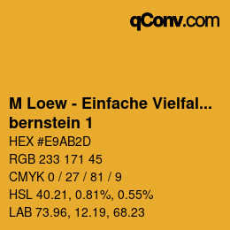 Color code: M Loew - Einfache Vielfalt - bernstein 1 | qconv.com