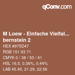 Farbcode: M Loew - Einfache Vielfalt - bernstein 2 | qconv.com