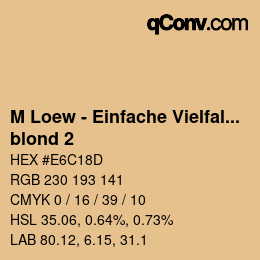 カラーコード: M Loew - Einfache Vielfalt - blond 2 | qconv.com