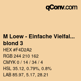 カラーコード: M Loew - Einfache Vielfalt - blond 3 | qconv.com