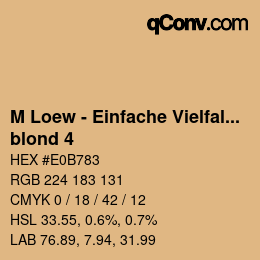 Color code: M Loew - Einfache Vielfalt - blond 4 | qconv.com