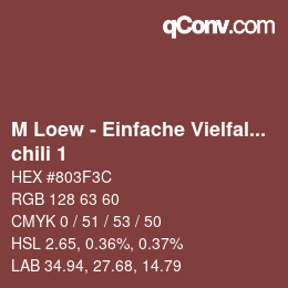 Code couleur: M Loew - Einfache Vielfalt - chili 1 | qconv.com