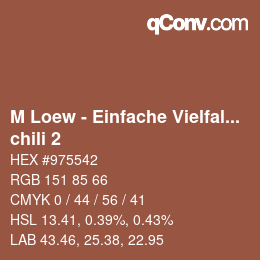 Color code: M Loew - Einfache Vielfalt - chili 2 | qconv.com