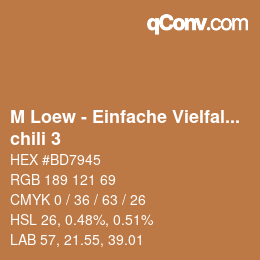 Color code: M Loew - Einfache Vielfalt - chili 3 | qconv.com