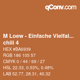カラーコード: M Loew - Einfache Vielfalt - chili 4 | qconv.com