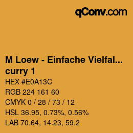 Code couleur: M Loew - Einfache Vielfalt - curry 1 | qconv.com
