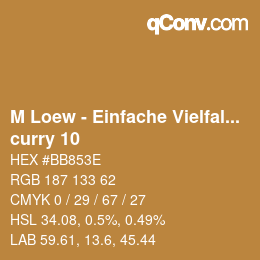 Código de color: M Loew - Einfache Vielfalt - curry 10 | qconv.com