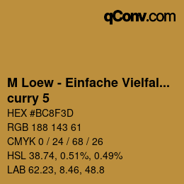 Code couleur: M Loew - Einfache Vielfalt - curry 5 | qconv.com
