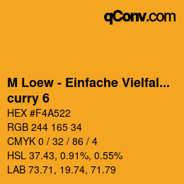 Código de color: M Loew - Einfache Vielfalt - curry 6 | qconv.com