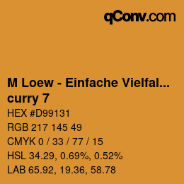 Código de color: M Loew - Einfache Vielfalt - curry 7 | qconv.com