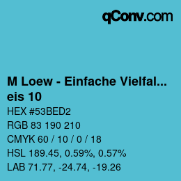 Código de color: M Loew - Einfache Vielfalt - eis 10 | qconv.com