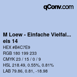 Código de color: M Loew - Einfache Vielfalt - eis 14 | qconv.com