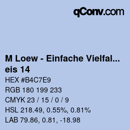 Code couleur: M Loew - Einfache Vielfalt - eis 14 | qconv.com