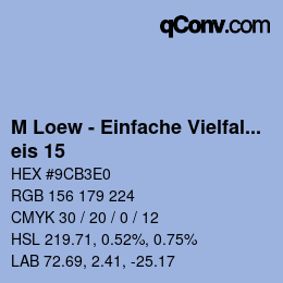 Farbcode: M Loew - Einfache Vielfalt - eis 15 | qconv.com