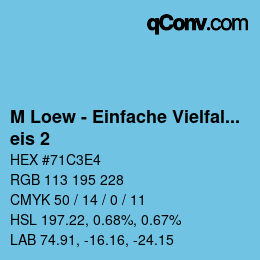 Farbcode: M Loew - Einfache Vielfalt - eis 2 | qconv.com