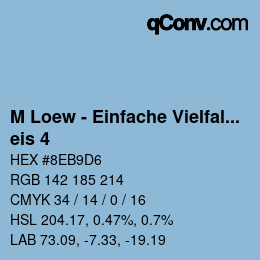 Código de color: M Loew - Einfache Vielfalt - eis 4 | qconv.com