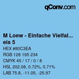 カラーコード: M Loew - Einfache Vielfalt - eis 5 | qconv.com