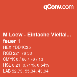 Color code: M Loew - Einfache Vielfalt - feuer 1 | qconv.com