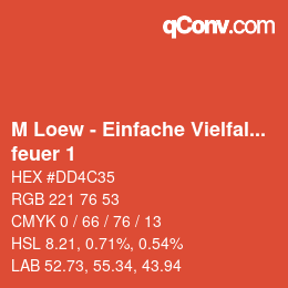 カラーコード: M Loew - Einfache Vielfalt - feuer 1 | qconv.com