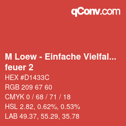 Color code: M Loew - Einfache Vielfalt - feuer 2 | qconv.com