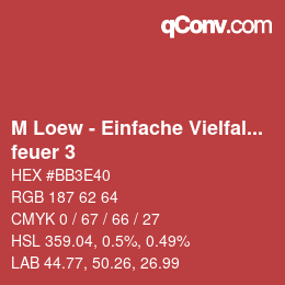 Color code: M Loew - Einfache Vielfalt - feuer 3 | qconv.com