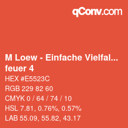Color code: M Loew - Einfache Vielfalt - feuer 4 | qconv.com