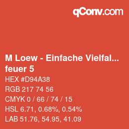 Color code: M Loew - Einfache Vielfalt - feuer 5 | qconv.com