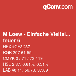 カラーコード: M Loew - Einfache Vielfalt - feuer 6 | qconv.com