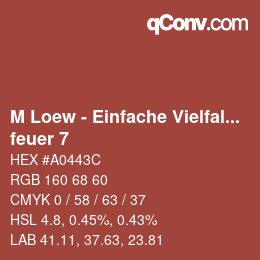 Color code: M Loew - Einfache Vielfalt - feuer 7 | qconv.com