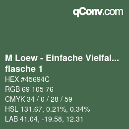 Code couleur: M Loew - Einfache Vielfalt - flasche 1 | qconv.com