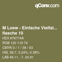 Color code: M Loew - Einfache Vielfalt - flasche 10 | qconv.com