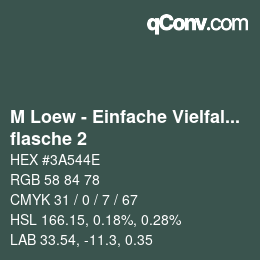 Color code: M Loew - Einfache Vielfalt - flasche 2 | qconv.com