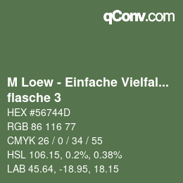 Código de color: M Loew - Einfache Vielfalt - flasche 3 | qconv.com