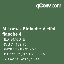 Farbcode: M Loew - Einfache Vielfalt - flasche 4 | qconv.com