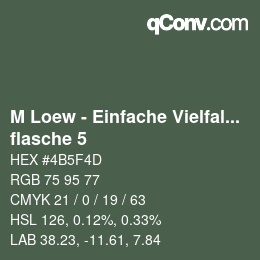 Código de color: M Loew - Einfache Vielfalt - flasche 5 | qconv.com