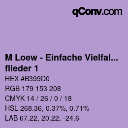 Farbcode: M Loew - Einfache Vielfalt - flieder 1 | qconv.com
